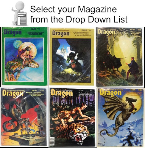 Original DRAGON TSR D&D/Fantasy/RPG Game Magazine Collection-Your Choice of 200+