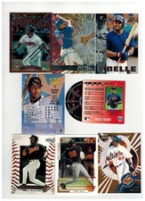 LOT 80 ALBERT BELLE BASEBALL BASE INSERT & SHORT PRINT CARDS 2026 SALE INDIANS
