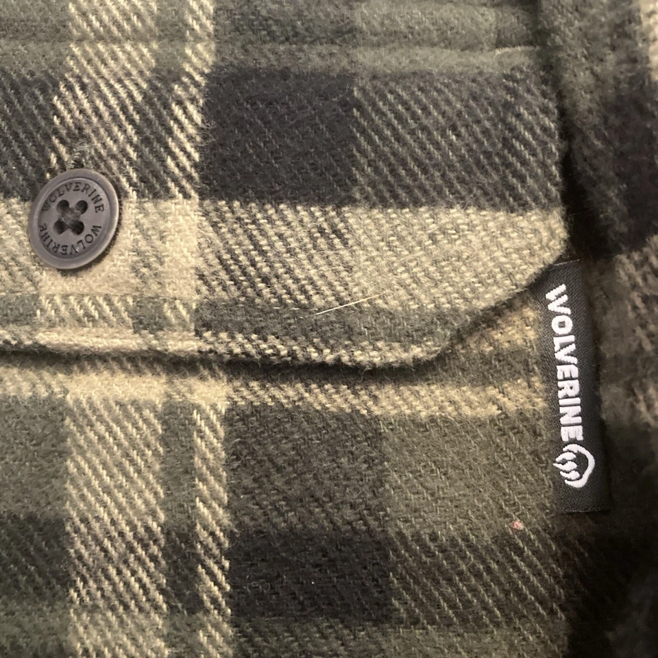 Wolverine Men's Multi Color Plaid LS Flannel Shirt Size L, Shacket, Heavy. - Image 4 of 4