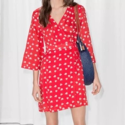 open lace back dress Orange Linen Wrap Dress – Handmade V-Neck Summer Midi Dress Orange / Xs main image 1