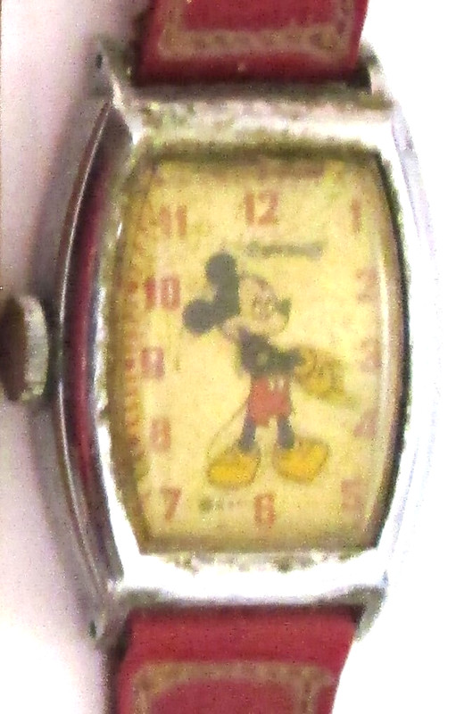 INGERSOLL Mickey Mouse Original Watch 1940's US Time Rare Vintage Antique WDP