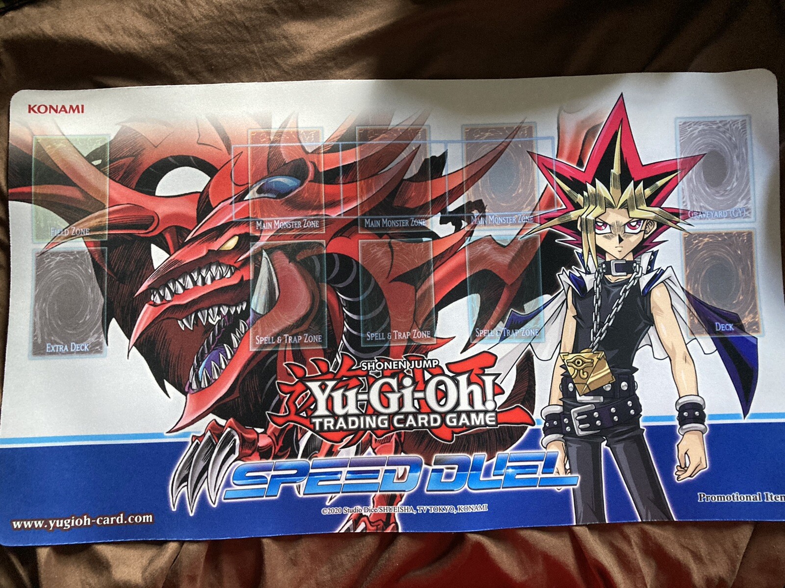 Yu-Gi-Oh! Speed Duel “Yugi &amp; Slifer” Win-A-Mat Playmat | eBay