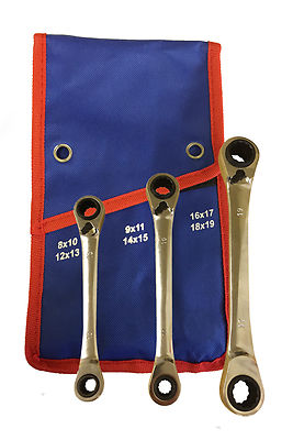 3-teiliges Set x 12 Größen RATSCHENSTECKSCHLÜSSELSATZ 8*9*10*11*12*13*14*15*16*17*18*19