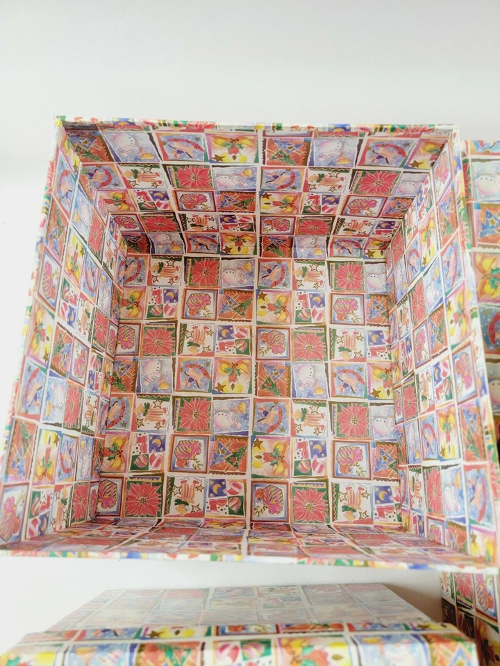 8 Piece Christmas Theme Gift Nesting Boxes - Image 4 of 4