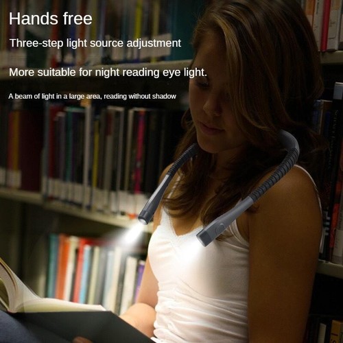 Luce LED Collo Libro Luce USB Ricaricabile per Lettura a Letto Artigianato Campeggio - Foto 24 di 26