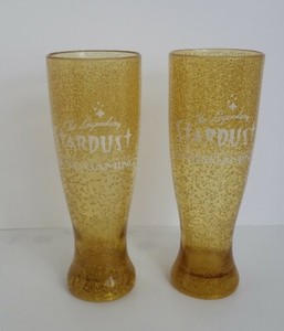 Stardust Hotel & Casino Las Vegas Nevada Tall Frozen Beverage Glasses Lot of (2)