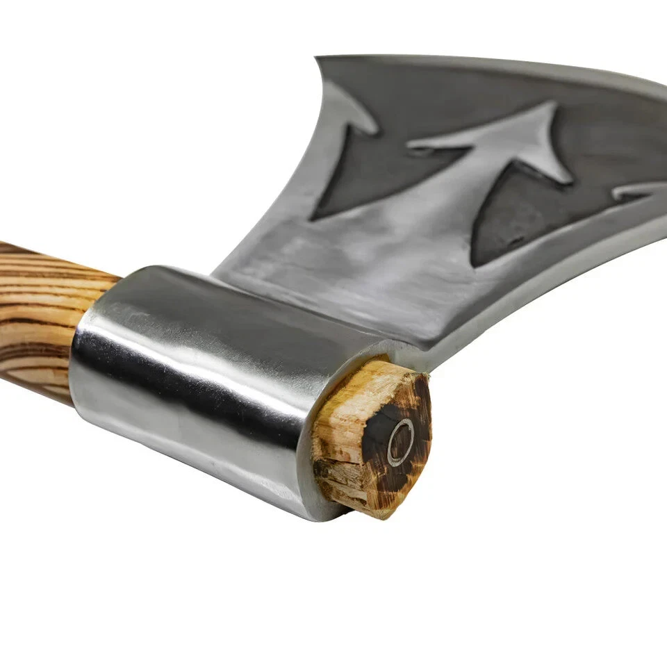 Briny Deep Trident Forged Large Two Handed Axe - for Outdoor - Overall 42" - Image 3 of 4