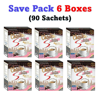 6x Chailai Coffee Diet Slimming Collagen L-Carnitine Burn Weight Loss Sugar  Free