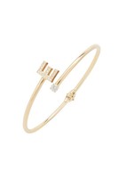 Latelita Initial E Armreif Gelbgoldfarben Silber 925 Zirkonia 19,5 Cm