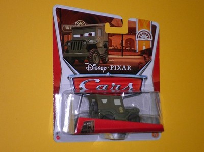 DISNEY PIXAR CARS SARGE 2012 unbespielt in sehr schöner Mattel-OVP