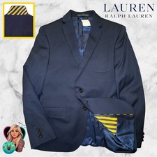 Ralph Lauren LRL Boys 16R Blue Blazer Unstructured Stretch Coat Rugby Collegiate