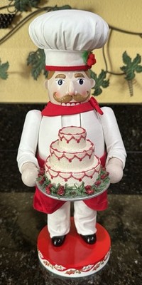 Nutcracker Village 2005 Wooden BAKER Nutcracker 14  tall. No Box