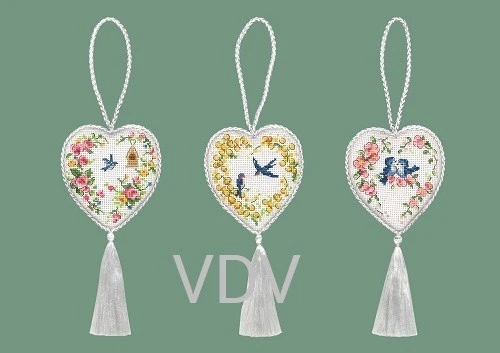 DIY Needlepoint Kit On the wings of spring (3 toys in a set) Set for Home Decor