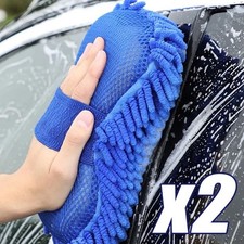 2pcs Microfiber Car Wash Sponge Gloves Cleaning Brush Auto Washing Towel Set 2pcs Microfiber Car Wash Sponge Gloves Cleaning Brush Auto Washing Towel Set