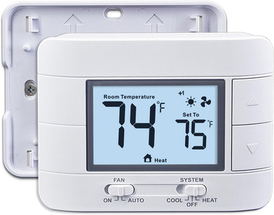 Non Programmable Thermostat for Home 2 Heat 2 Cool Multistage System, with Room