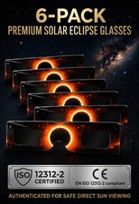  6x Sonnenfinsternis Brille CE ISO zertifizie...