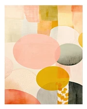 Abstract Circle Pattern Wall Art Poster - Modern Home Decor Modern Art