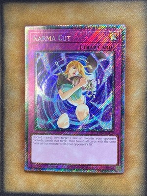 Yugioh Karma Cut RA04-EN128 Platinum Secret Rare 1st Ed NM