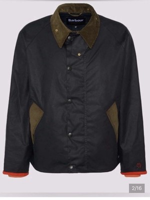 NWT BARBOUR X FLOWER MOUNTAIN Jacket - Navy-Orange Size Men's XS