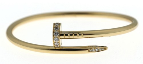 Cartier Juste Un Clou 18k Yellow Gold Diamond Bracelet Size 17 Box COA $16.3K