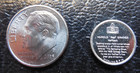 1976 Franklin Mint HOF Sterling silver mini coin .05z Red Grange Chicago Bears — photo 2