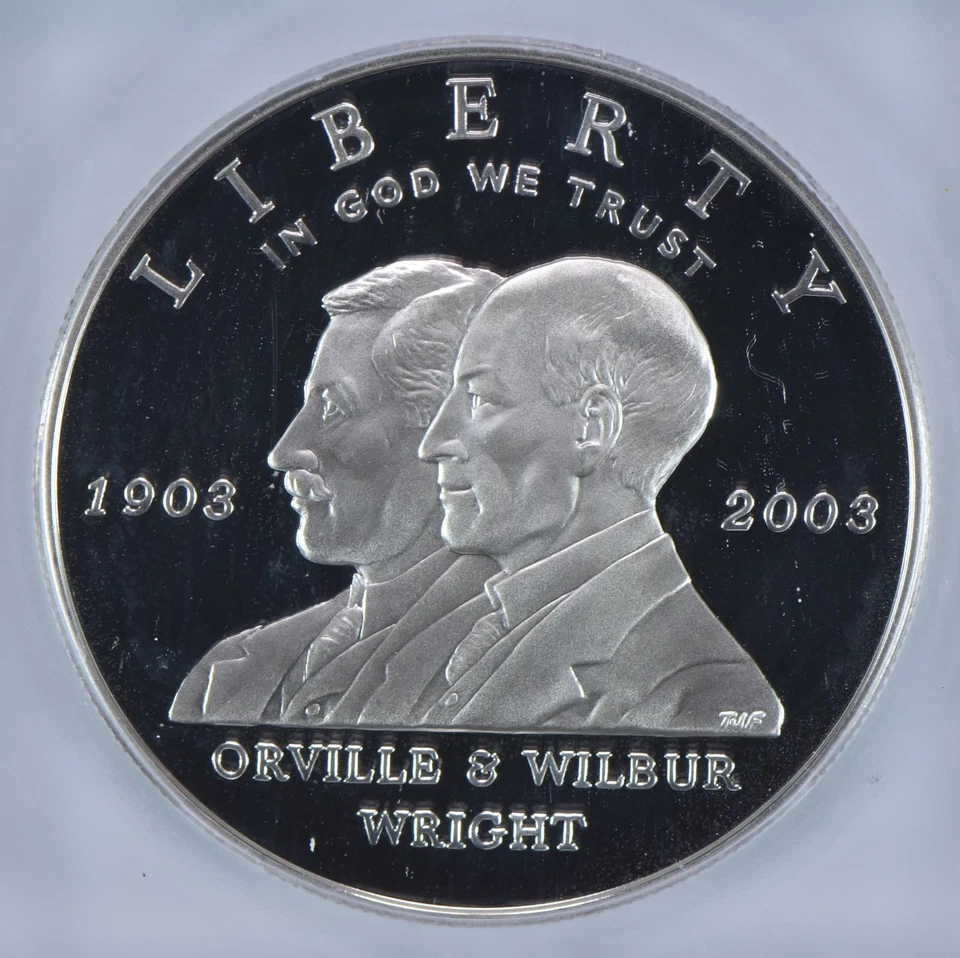 2003-P First Flight Commemorative Silver Dollar PR70 DCAM ICG *1373 - Image 3 of 4