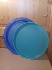 Serviertablett Tupperware Tablett 2in1 Kunststoff Blau Grün