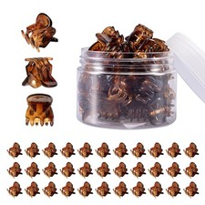 36 PCS Brown Mini Hair Claw Clips Great for Design Kids and Adult Hairstyles Dec