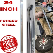 Tire Iron Pry Bar 24 in. Tool Curved Spoon Lever Tire Changing Auto Car RV Wheel