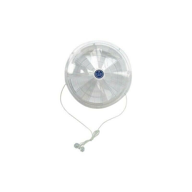 Areatore da Vetro 200mm Trasparente: Ventilazione Manuale Regolabile