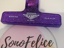 Hightide Penco Clampy Plastic Clip Clear Purple Stationery Office Japan NEW