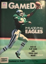 1988 Gameday Program Dallas vs Eagles featuring Mike Quick
