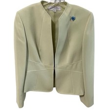 Tahari Arthur S. Levine 3-Piece Petite Skirt Suit Set 10P Sage Green