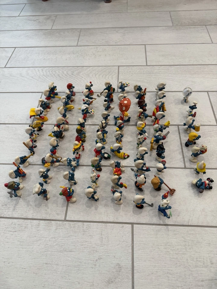 Винтажный Смурфики ПВХ 2» фигурки лот 77 - 60-х, 70-х 1980-х РЕДКАЯ Schleich Peyo - Изображение 4 из 4