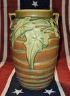 Roseville Pottery Luffa Vase, Shape 685-7, Brown