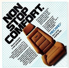 1980 Recaro Ln Racing Car Seats Vintage Print Ad 80s Man Cave Wall Art