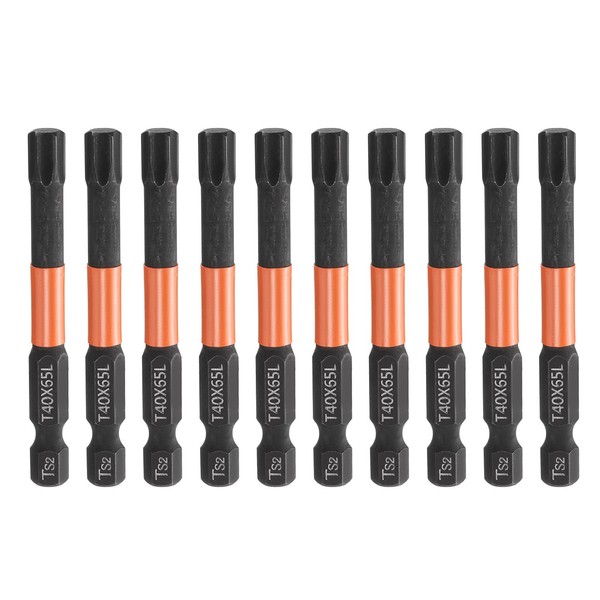 "10 StüCk T40 Torx Schraubendreherbit 6,6 Cm FüR 1/4\" Sechskant Magnet"-image