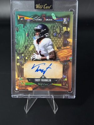 #ad 2024 Wild Card 5 Card Draw Troy Franklin Rookie Auto 4 4 Denver Broncos $8.00