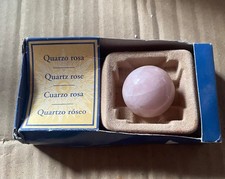 Sfera di Quarzo Rosa , diametro cm 3 , con espositore