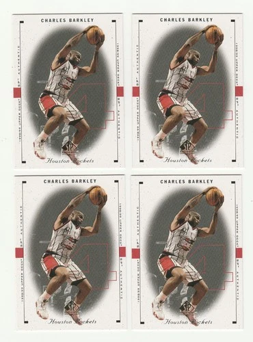 1998-99 UD, SP AUTHENTIC #37 LOT OF 4 CHARLES BARKLEY CARDS ROCKETS NRMT/MT