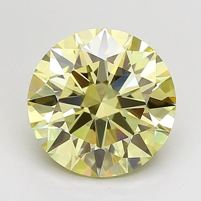 Fancy Yellow 3.09 CT Round Diamond For Golds Ring
