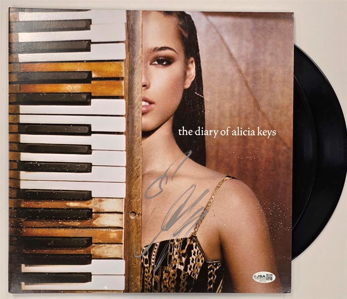 Alicia Keys signed 'The Diary of Alicia Keys' vinyl album cover LP