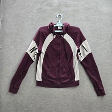 PINK Victoria's Secret Women Hoodie M Purple Full Zip Colorblock