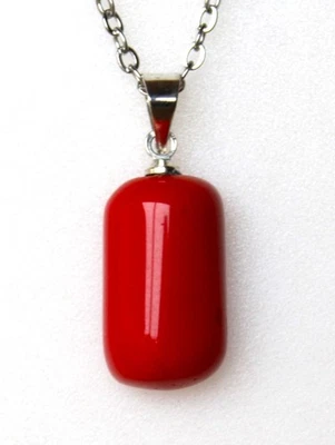 Corail Rouge d'Italie de 10,410 ct - Pendentif Argent 925 + Chaîne Argentée - Photo 1/4