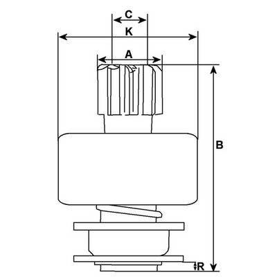 HC-Cargo Freilaufgetriebe, Starter F 032 132 285