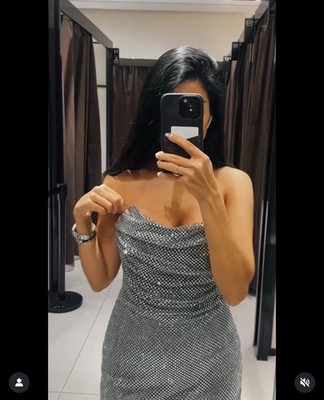 silver glitter strappy square neck bodycon dress NWT ZARA Rhinestone Short Silver-colored 4772/341 Size S Color:Emerald style:Cut Out strap neckline and sleeveless Baltic Born Womens Graceland