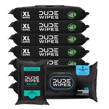 - Flushable Wipes - Unscented 8 Pack + Mint Travel Pack, 402 Wipes - Extra Large