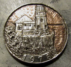 Deep Carved Hobo Nickel, Split Rock Lighthouse, Lake Superior MN — photo 2