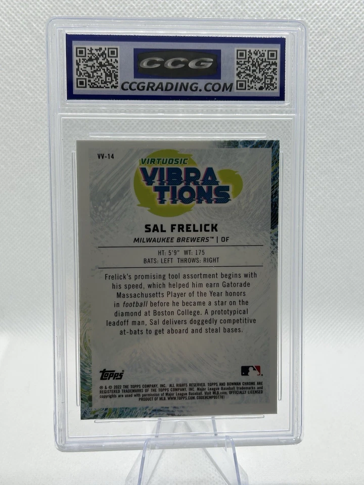 2022 Bowman Chrome VV14 refrator de vibração virruósica Sal Frelic perfeito estado 9,5 - Imagem 2 de 2