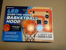 Indoor Basketball Hoop Pro, Mini Basketball Hoop Over The Door with LED Light